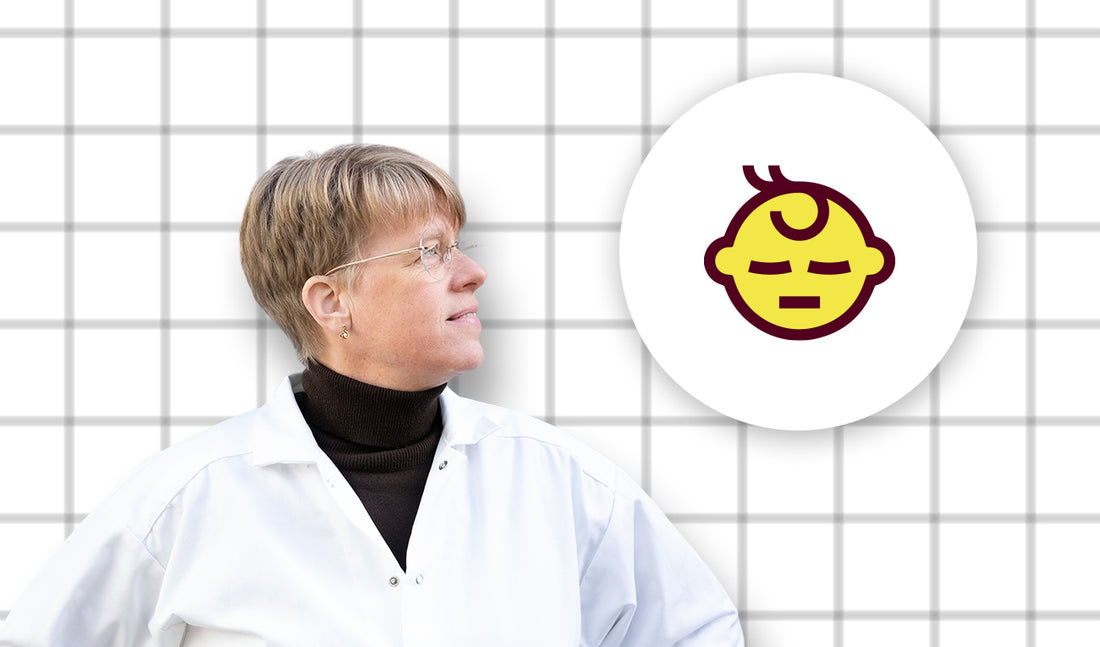 Dr. Elin tittar upp mot en ikon som symboliserar barn och ungdomsfetma