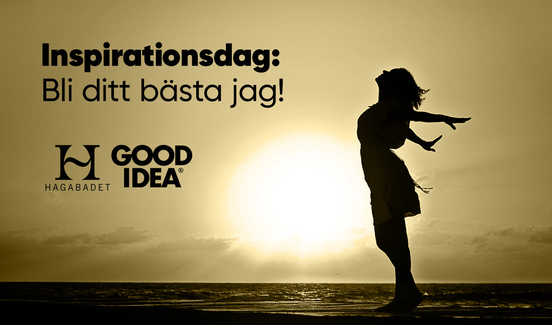 Kvinna står i solnedgång som symbol för Hagabadets inspirationsdag: Bli ditt bästa jag